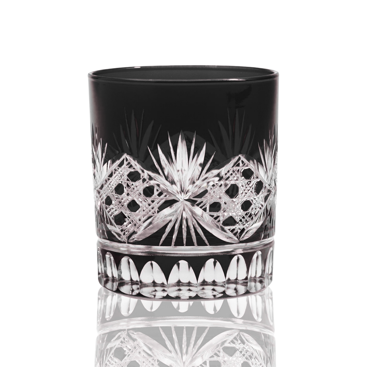 Victorian Cut Double Old Fashioned Glasses - Set Of 2