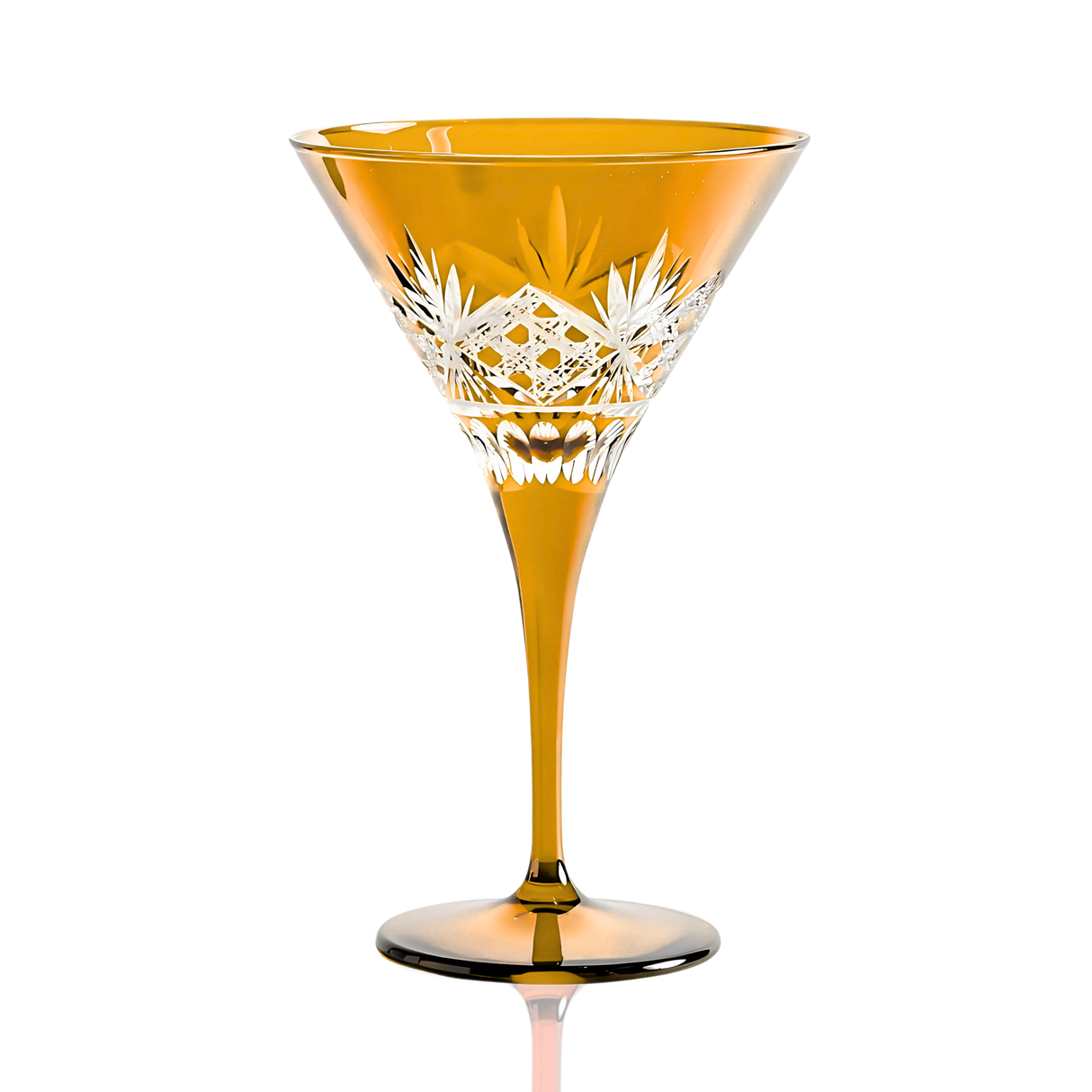 Victorian Cut Martini Glasses - Set Of 2