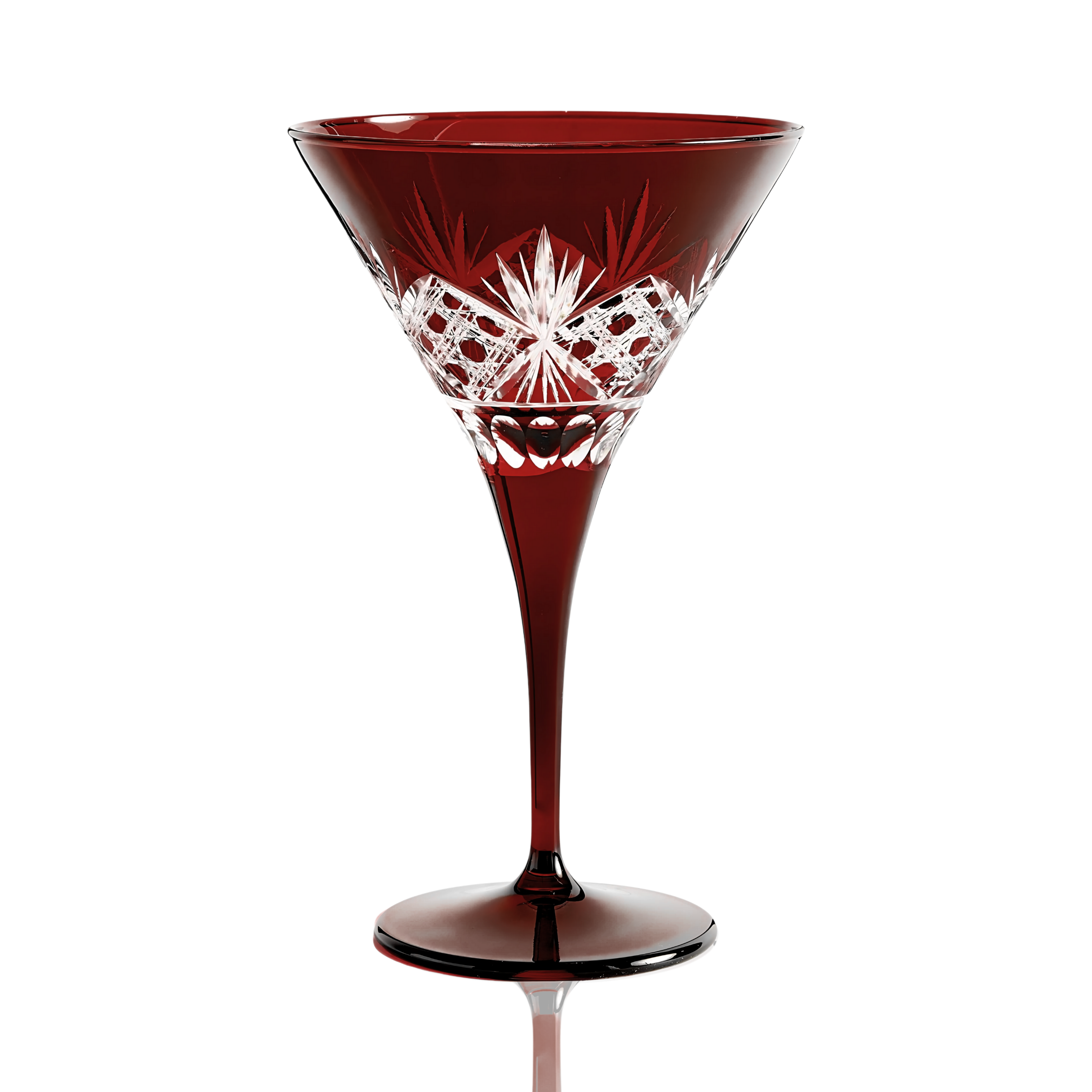 Victorian Cut Martini Glasses - Set Of 2 - Margerie Crystal USA