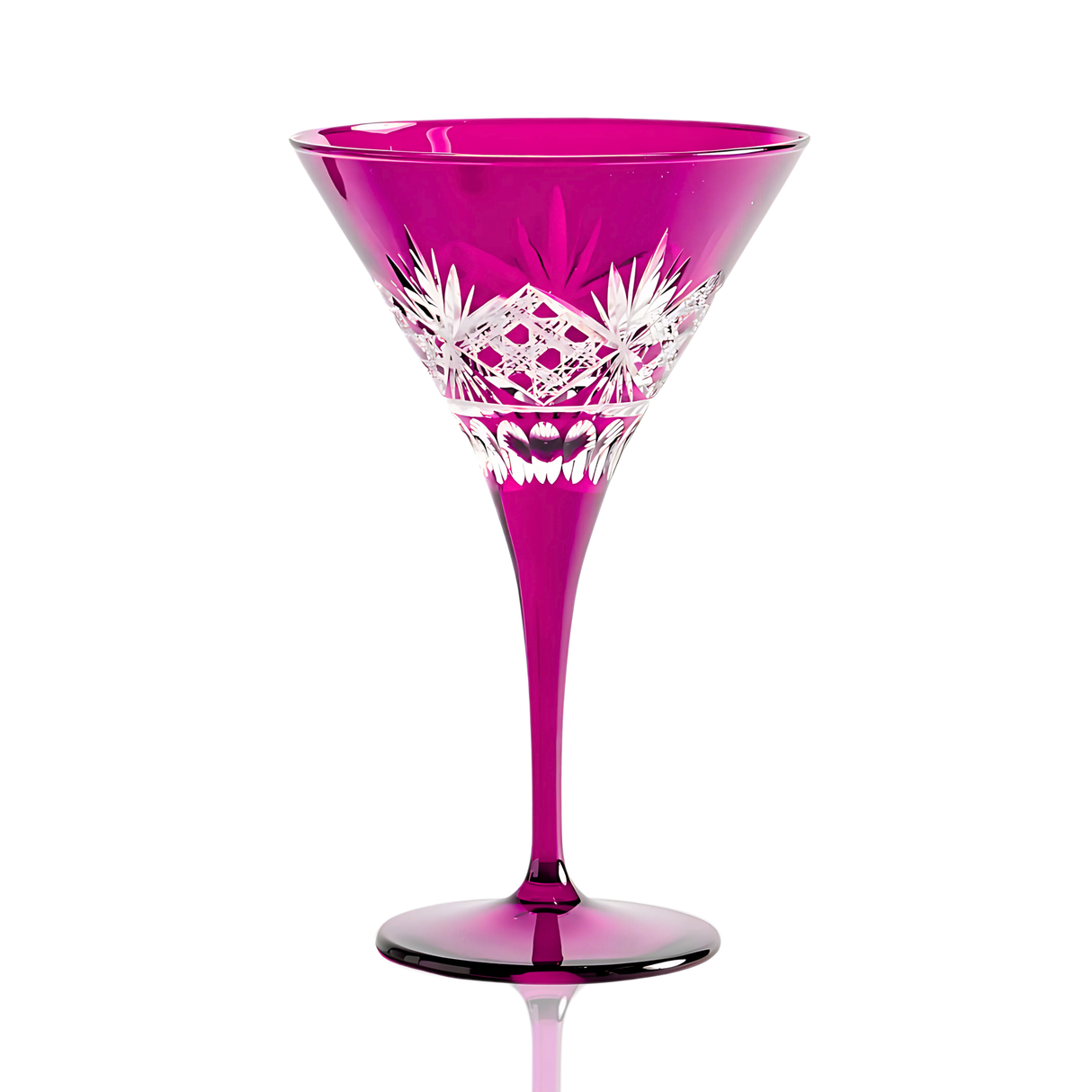 Victorian Cut Martini Glasses - Set Of 2