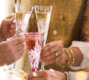 Antique Cut Champagne Flutes
