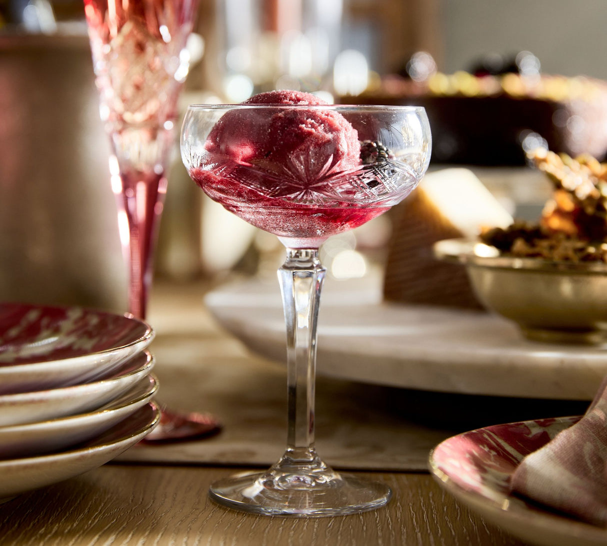Antique Cut Coupe Glasses
