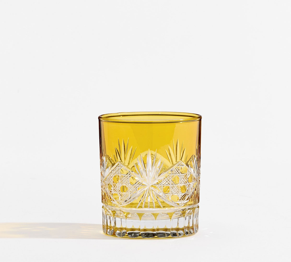Antique Cut Double Old Fashioned Glasses