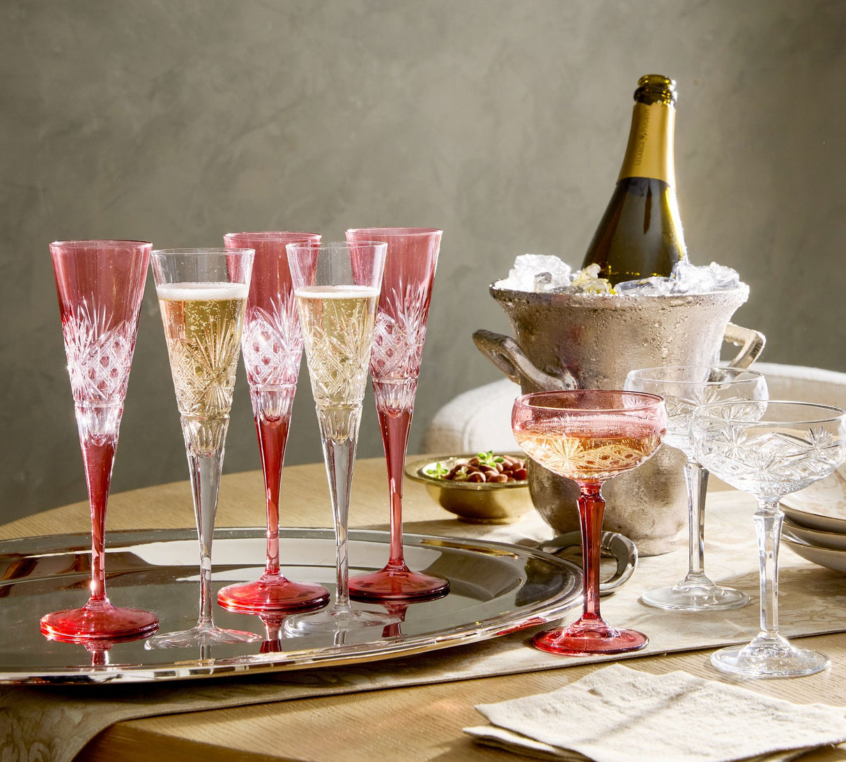 Antique Cut Coupe Glasses