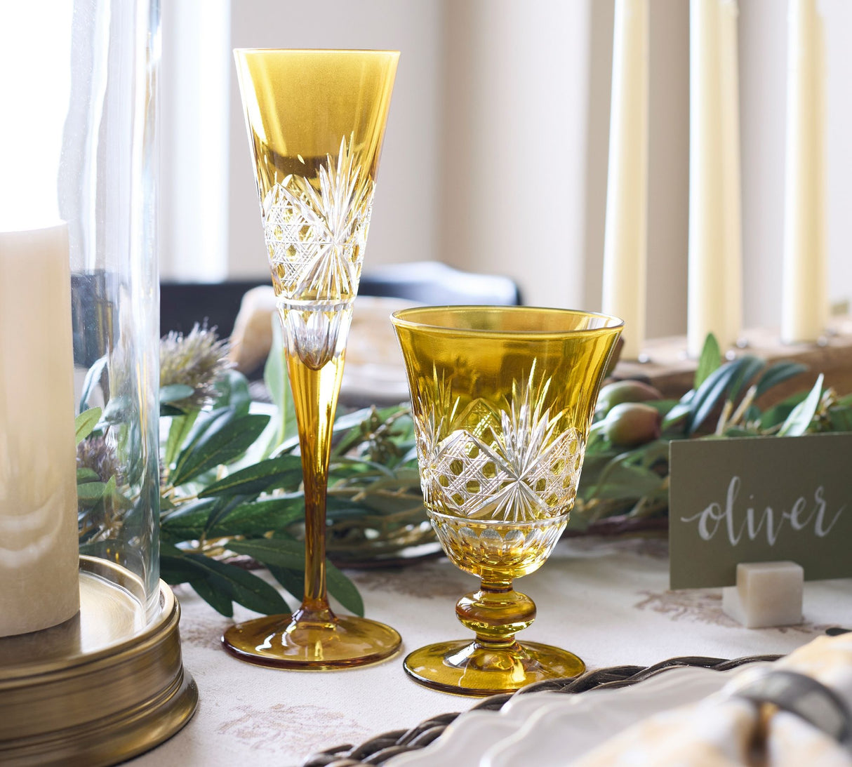 Antique Cut Glass Goblets
