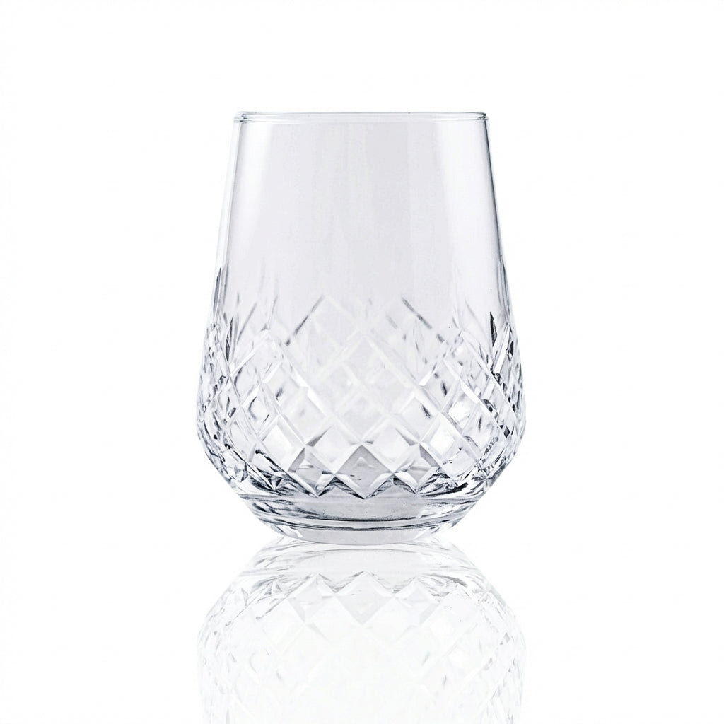Aria Stemless Wine Glass - Margerie Crystal USA