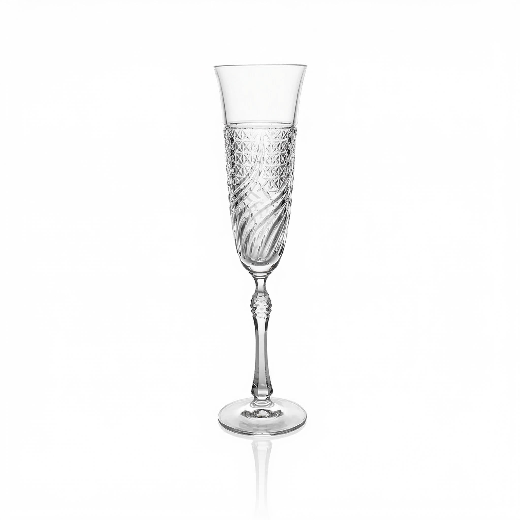 Aurora Champagne Flute - Margerie Crystal USA