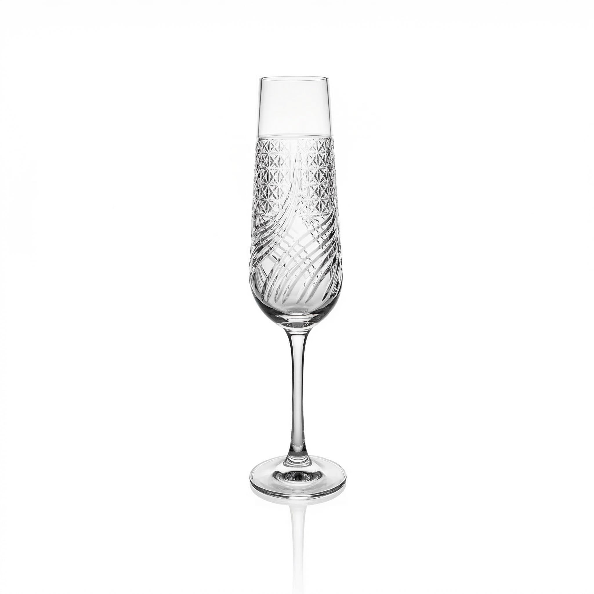 Aurora Champagne Flute - Margerie Crystal USA
