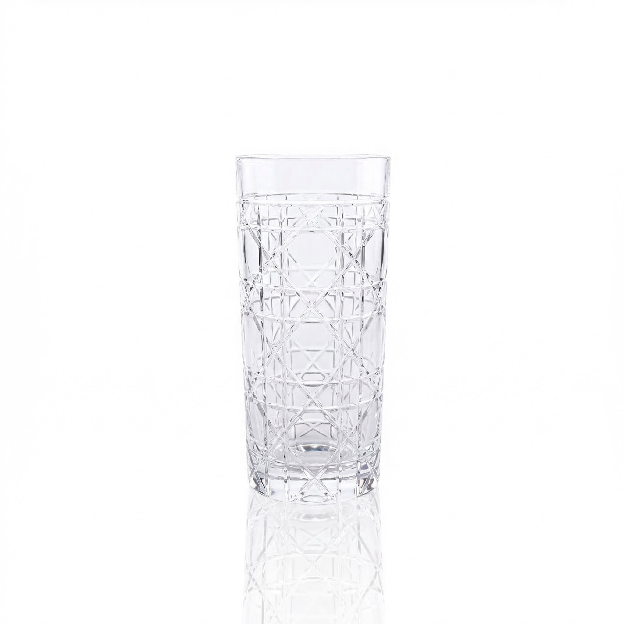 Gloria Cut Crystal Highball Glass - Margerie Crystal USA