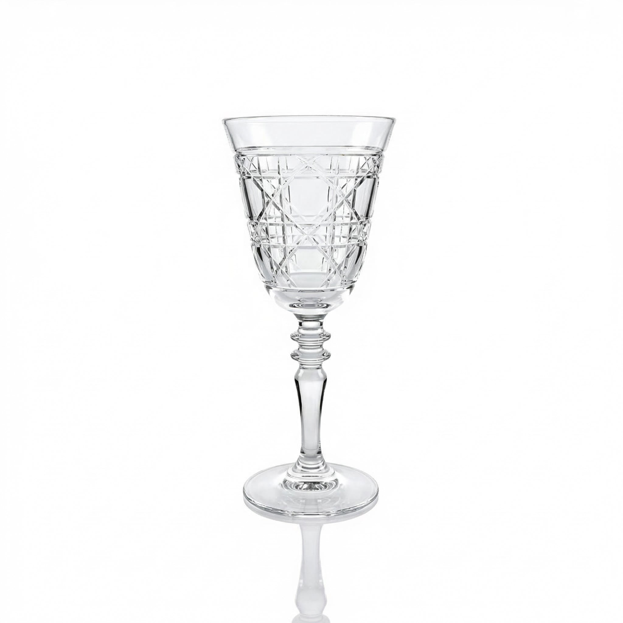 Gloria Cut Crystal Wine Glass - Margerie Crystal USA