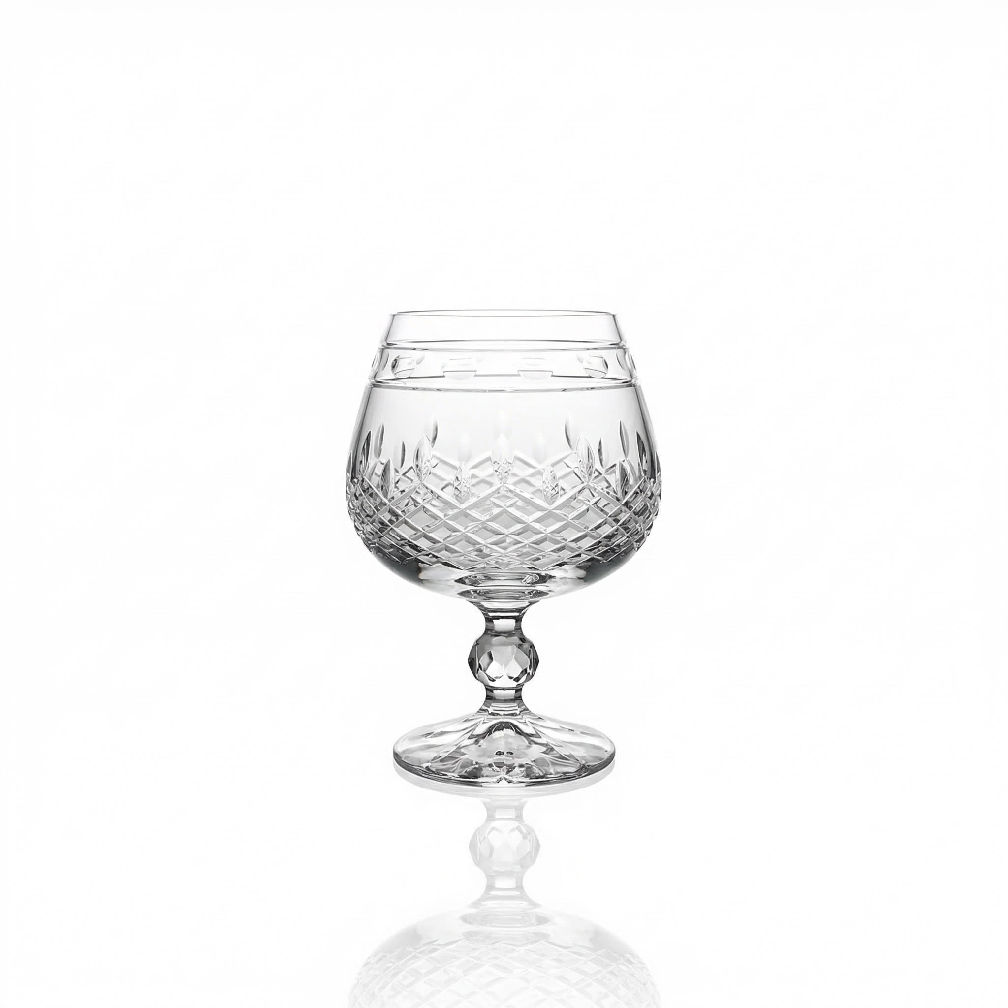 Ardea Cut Crystal Cognac Glass - Margerie Crystal USA