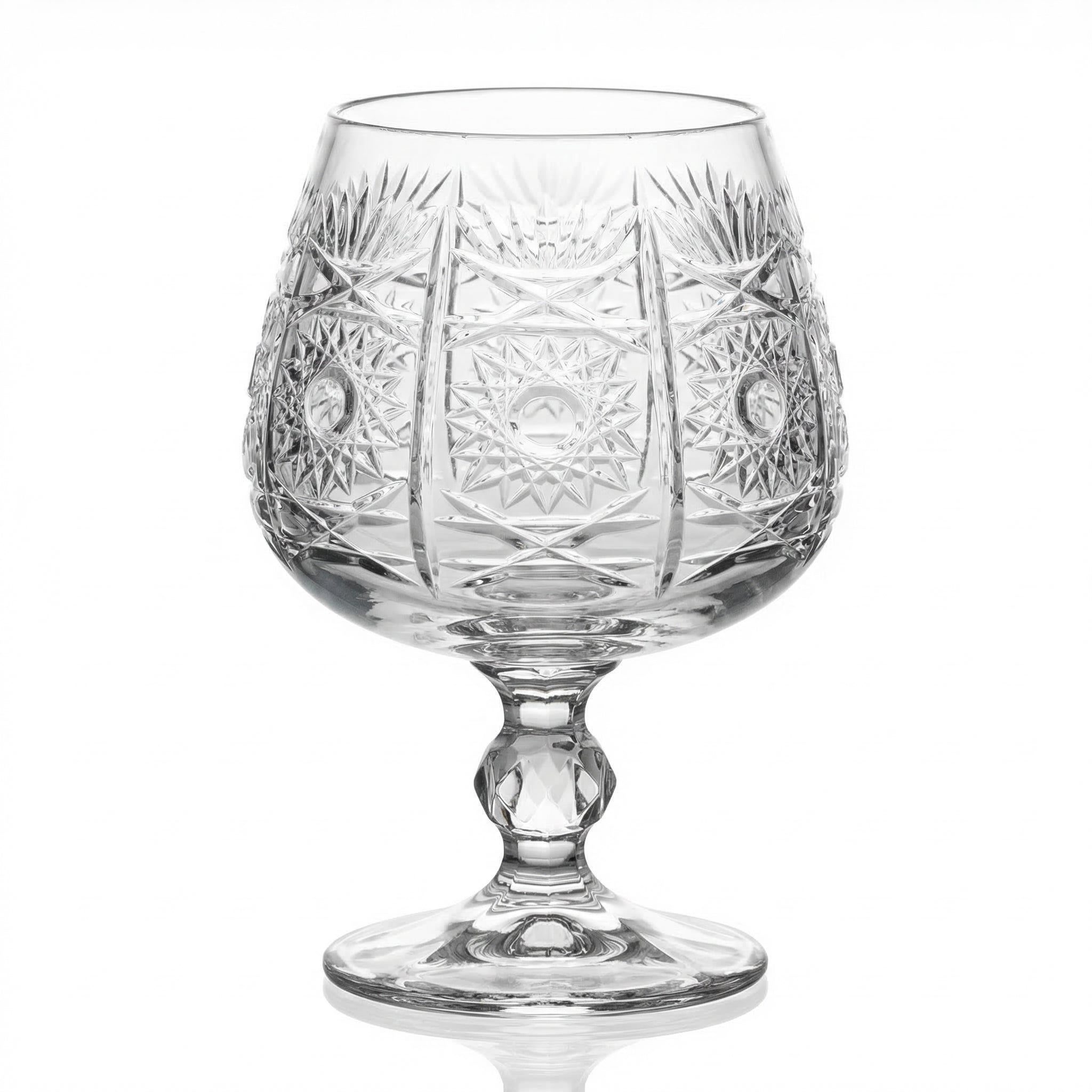 Pavo Cut Crystal Cognac Glass - Margerie Crystal USA