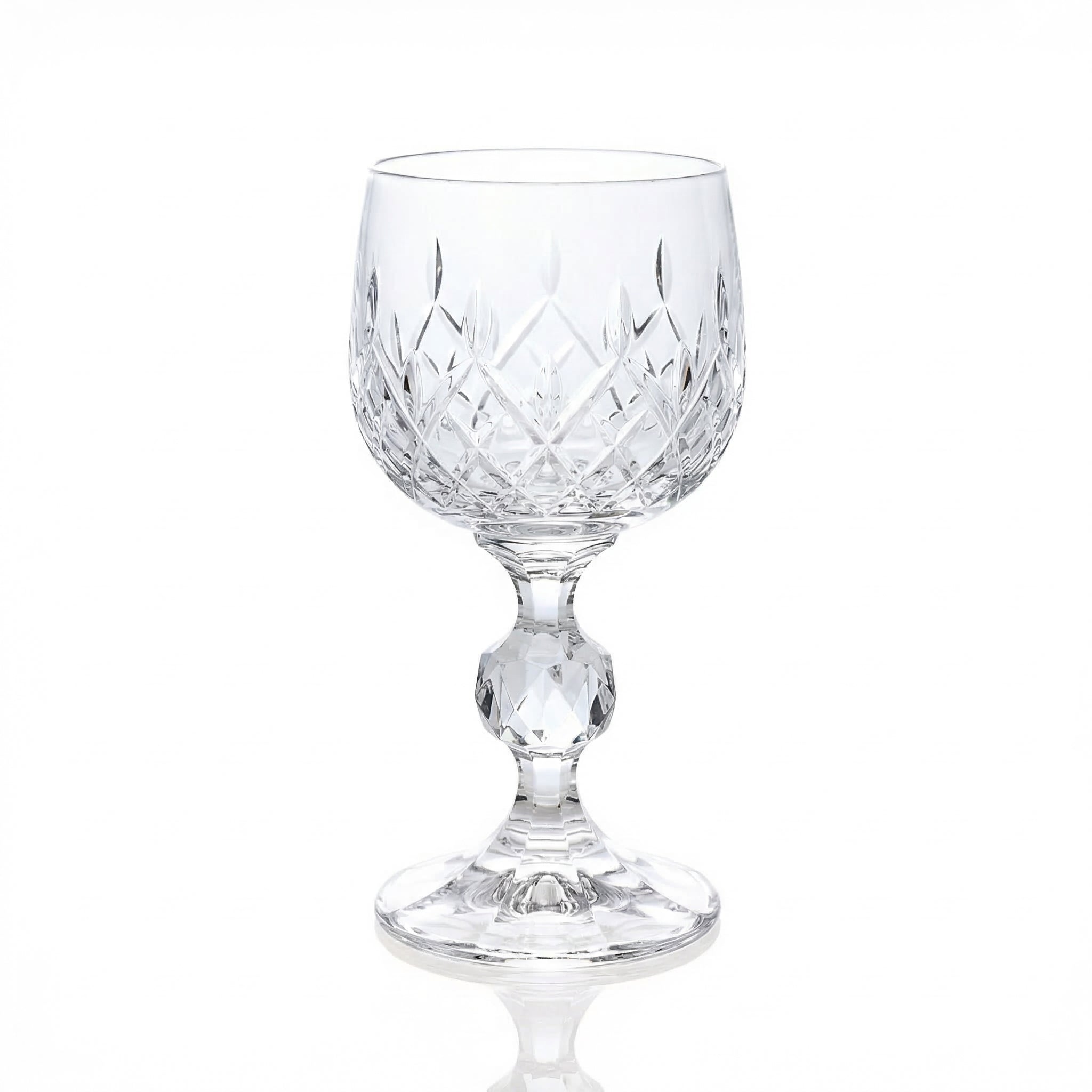 Aria Cut Crystal Wine Goblet - Margerie Crystal USA