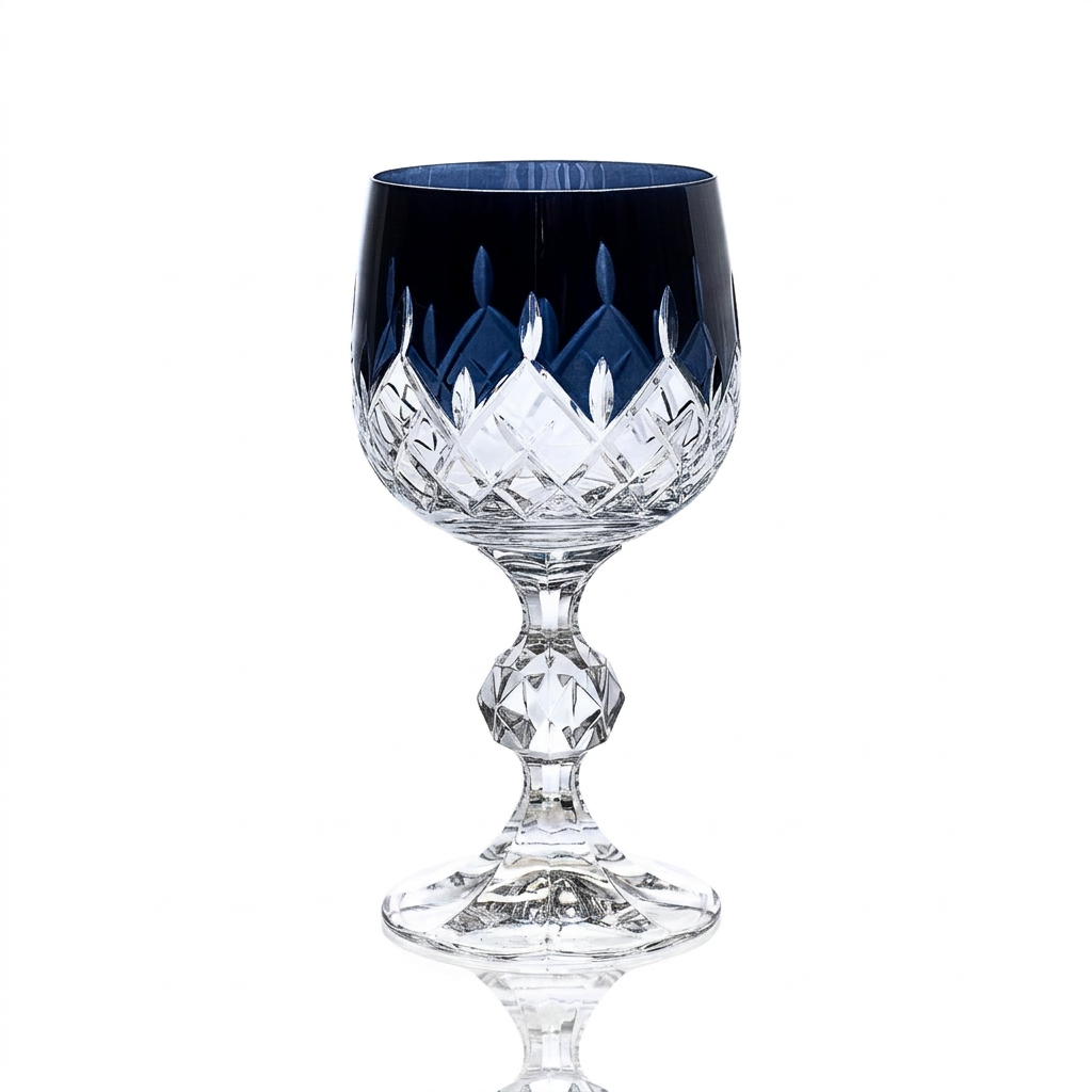 Verre à pied en cristallin taillé Aria