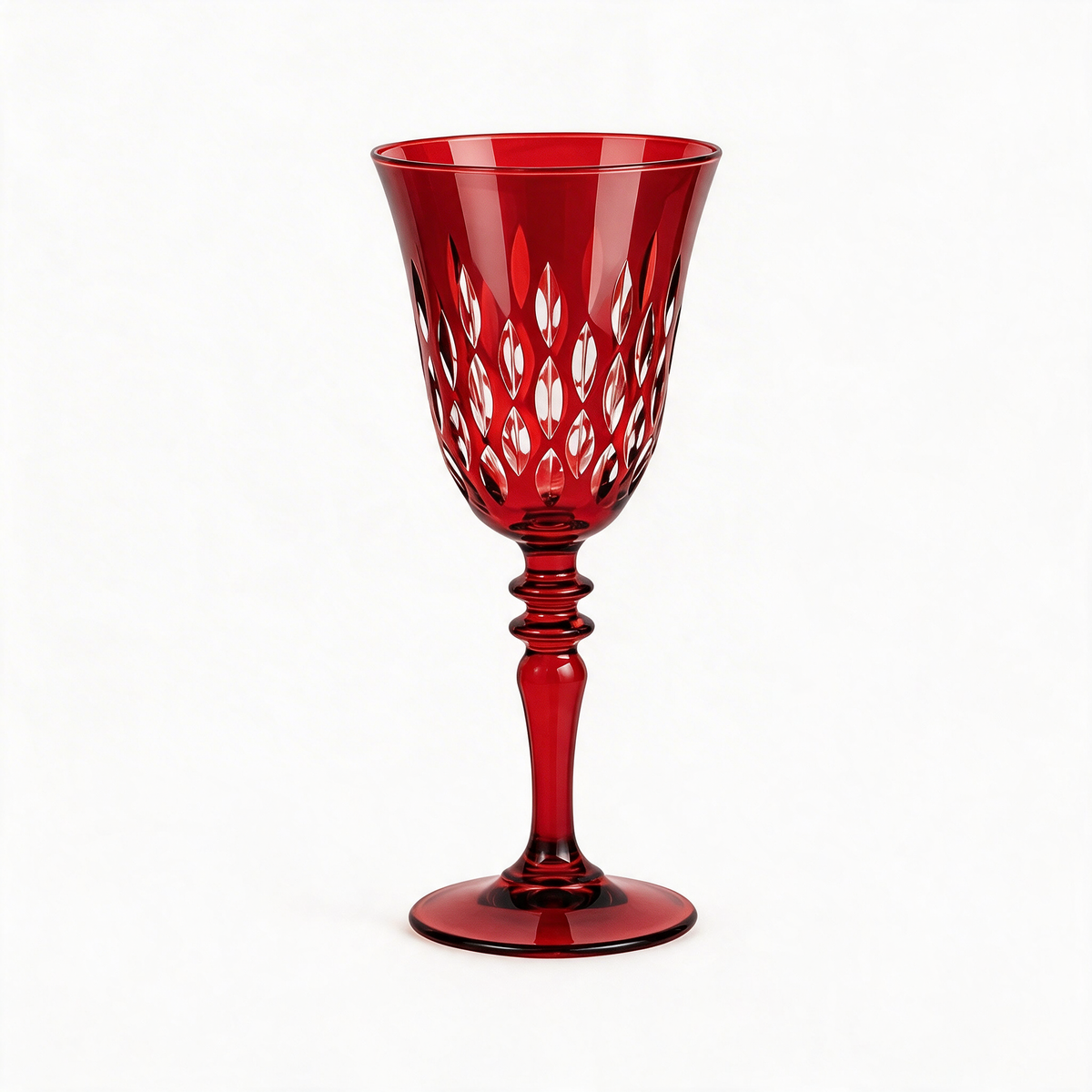 Verre à vin en cristallin taillé Royal