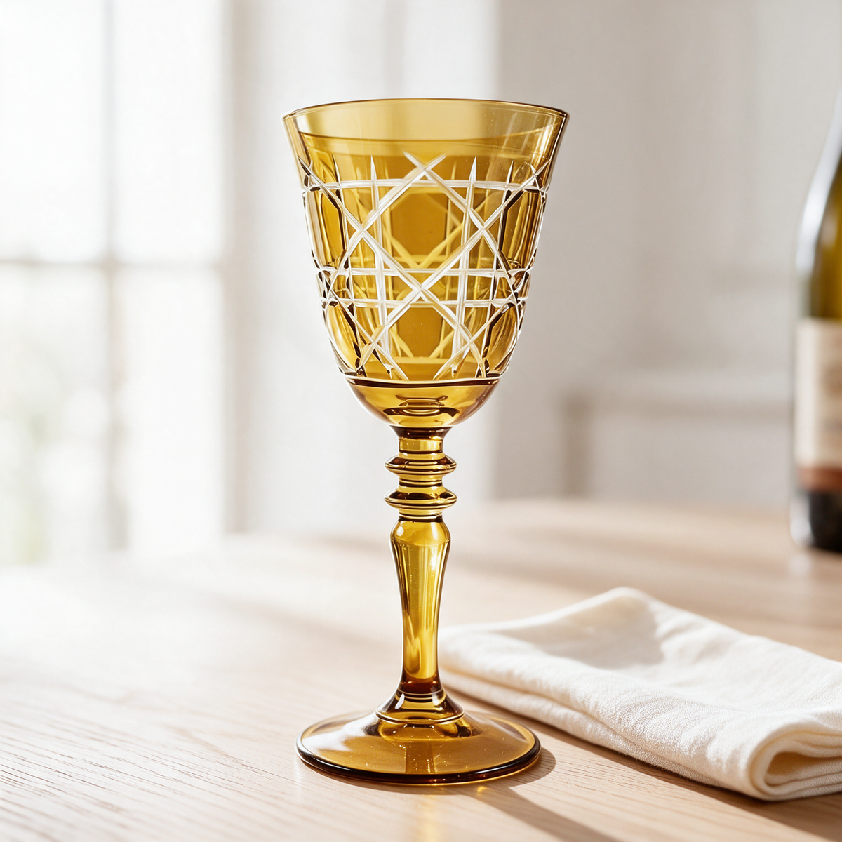 Gloria Cut Crystal Wine Glass - Margerie Crystal USA