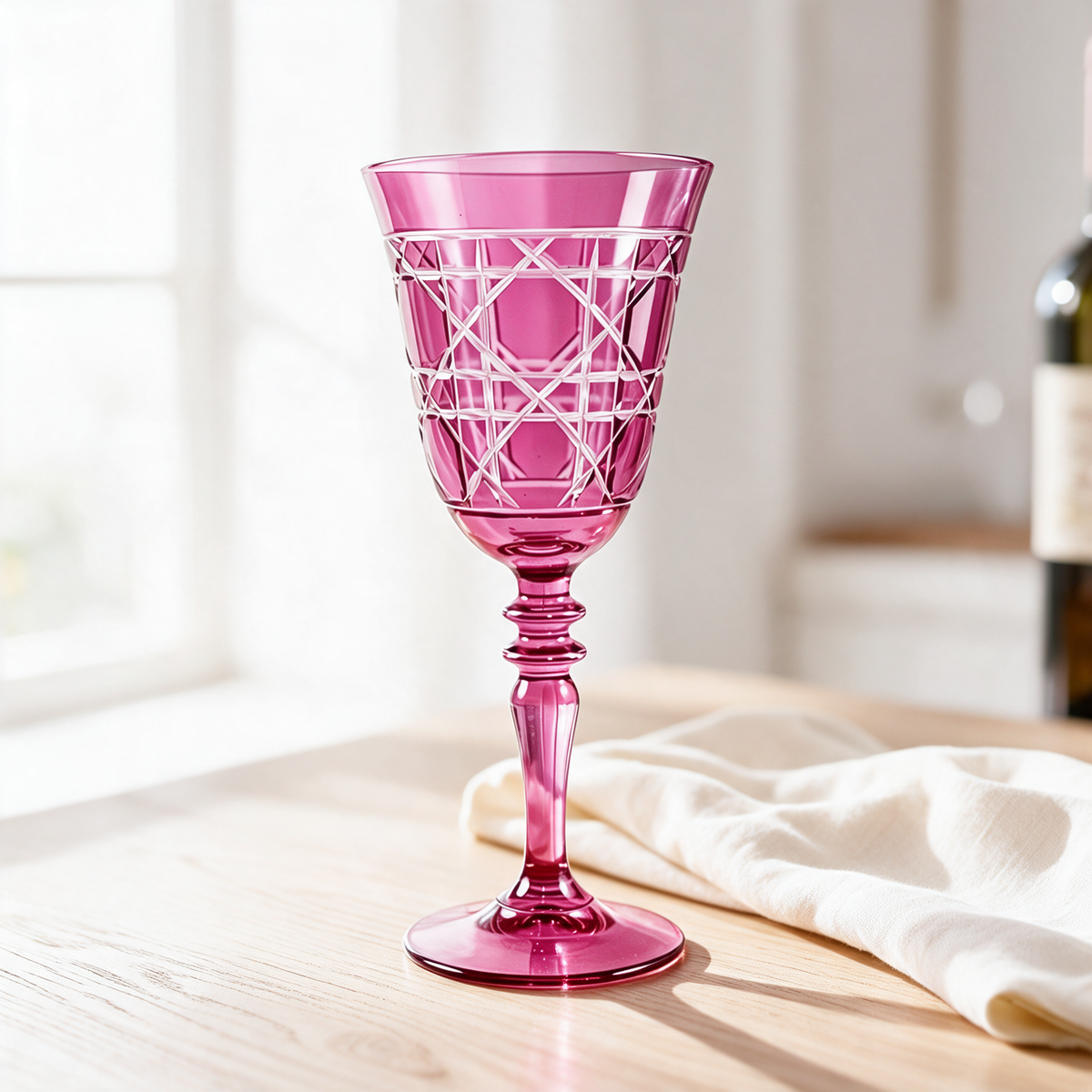 Gloria Cut Crystal Wine Glass - Margerie Crystal USA