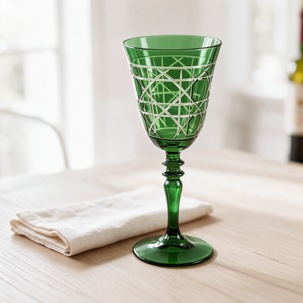 Gloria Cut Crystal Wine Glass - Margerie Crystal USA