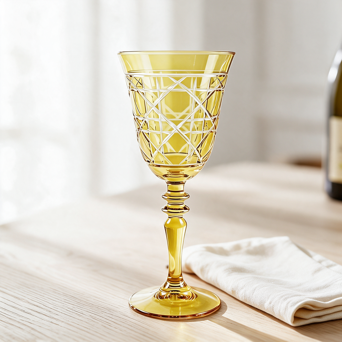 Gloria Cut Crystal Wine Glass - Margerie Crystal USA