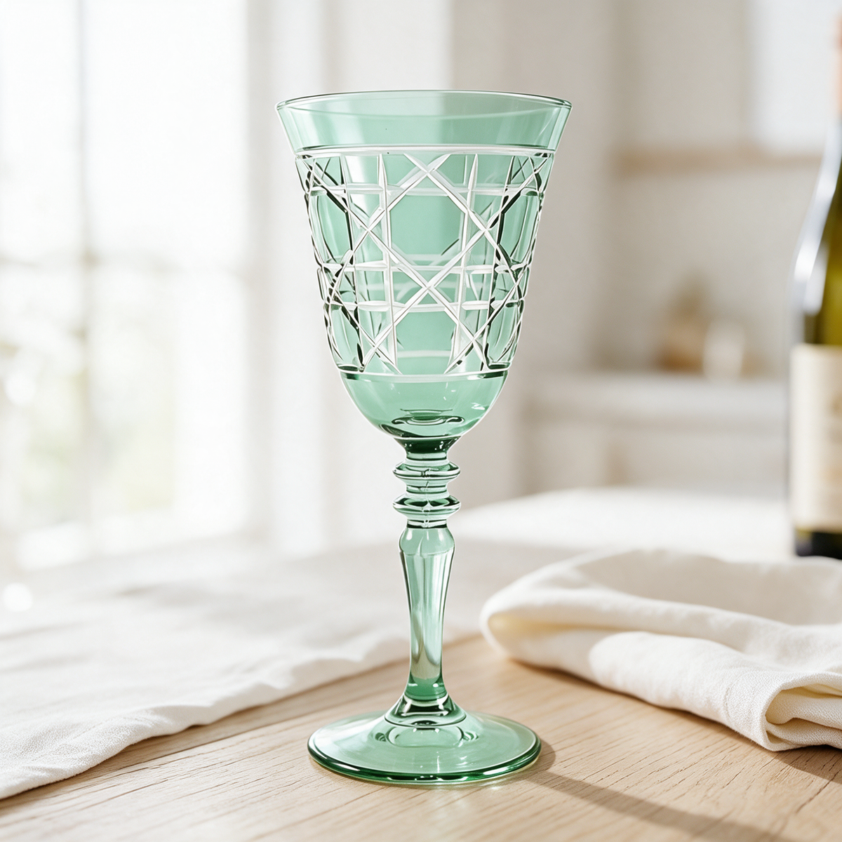 Gloria Cut Crystal Wine Glass - Margerie Crystal USA