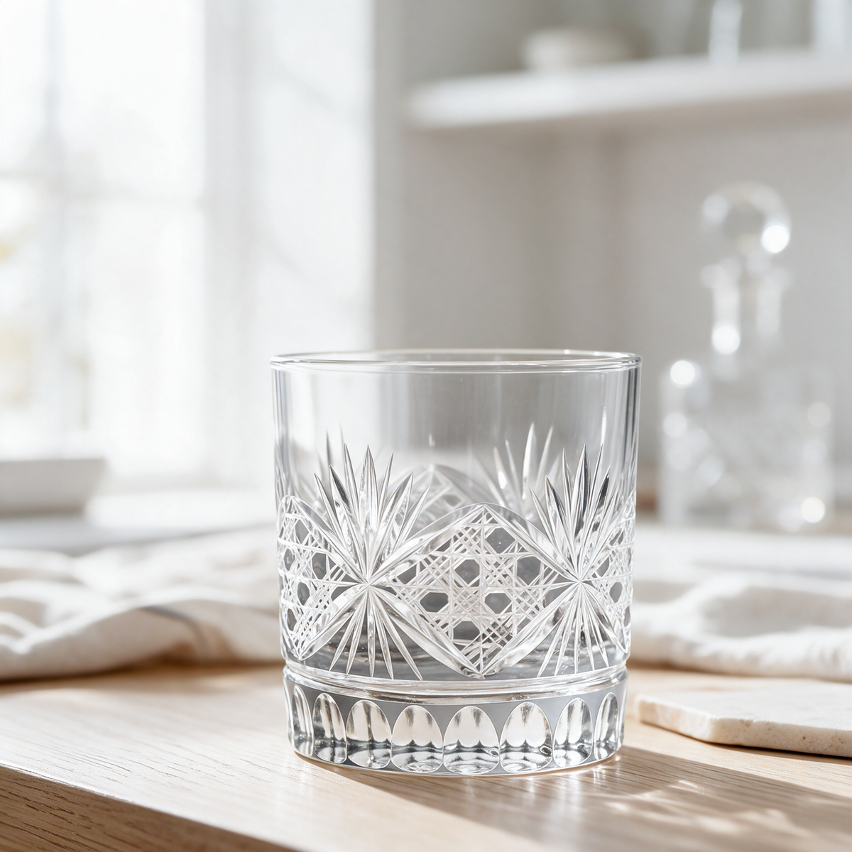 Victorian Cut Double Old Fashioned Glass - Margerie Crystal USA