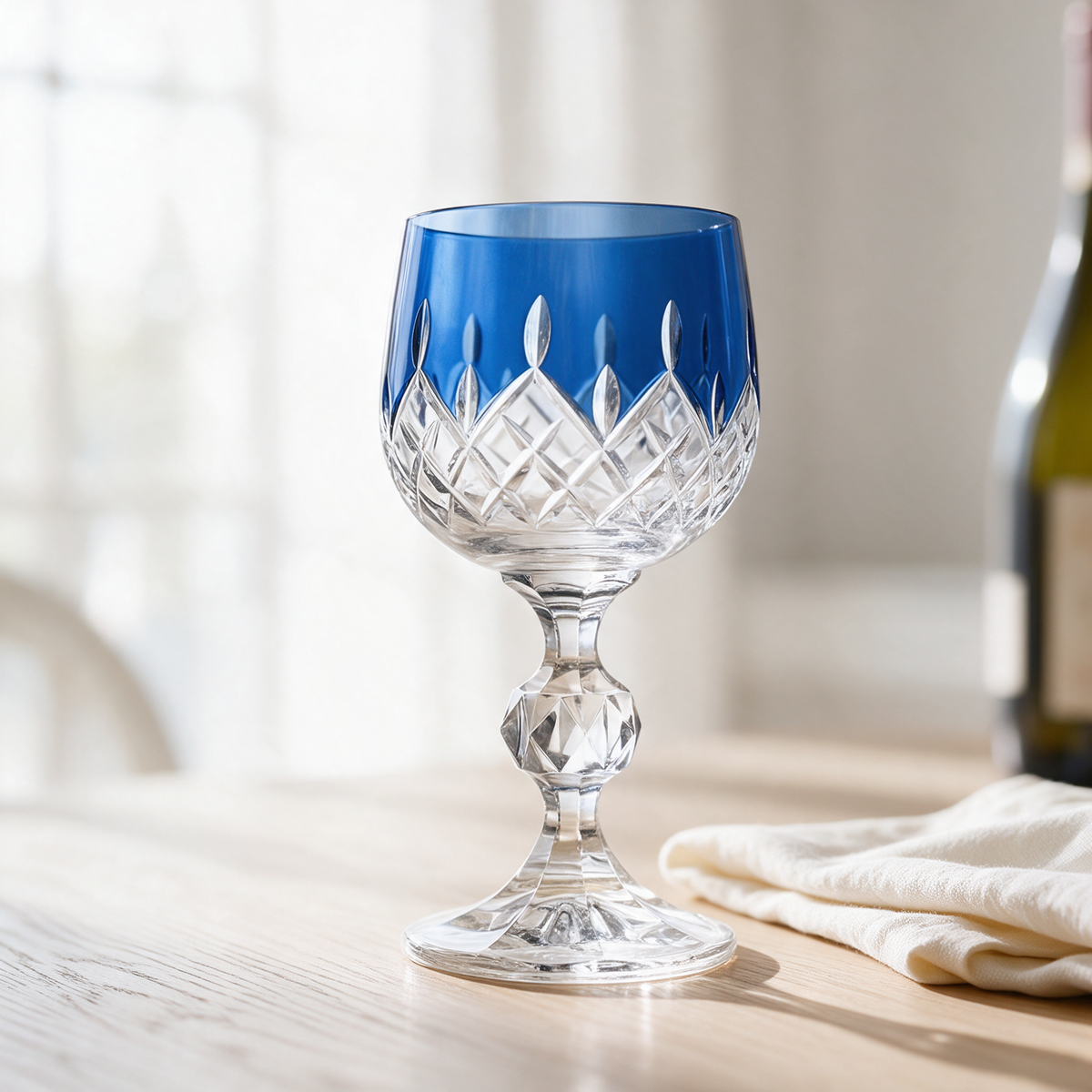 Aria Cut Crystal Wine Goblet - Margerie Crystal USA