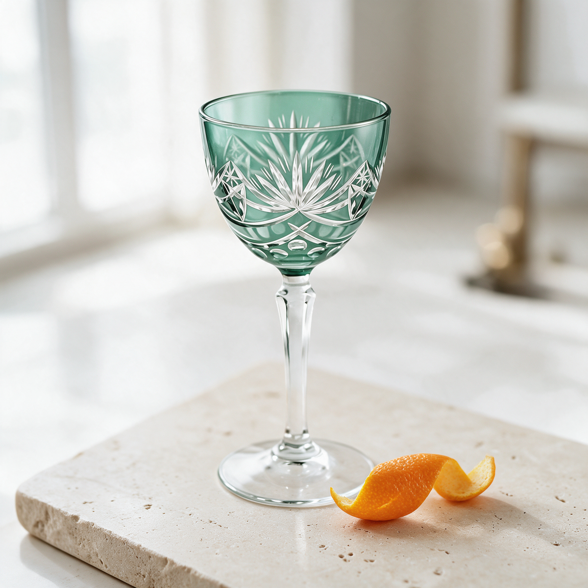 Vintage Cut Crystal Cocktail Glass - Margerie Crystal USA