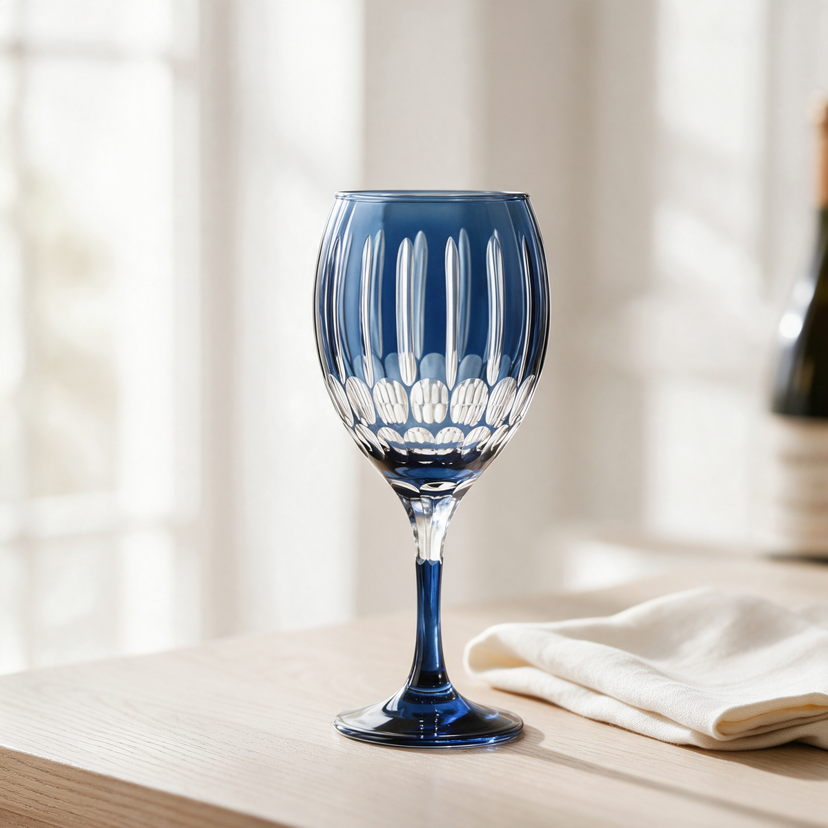 Mayfair Cut Crystal Wine Glass - Margerie Crystal USA