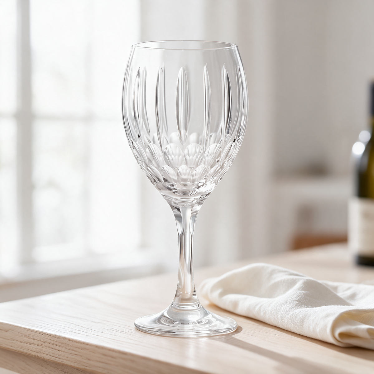 Mayfair Cut Crystal Wine Glass - Margerie Crystal USA