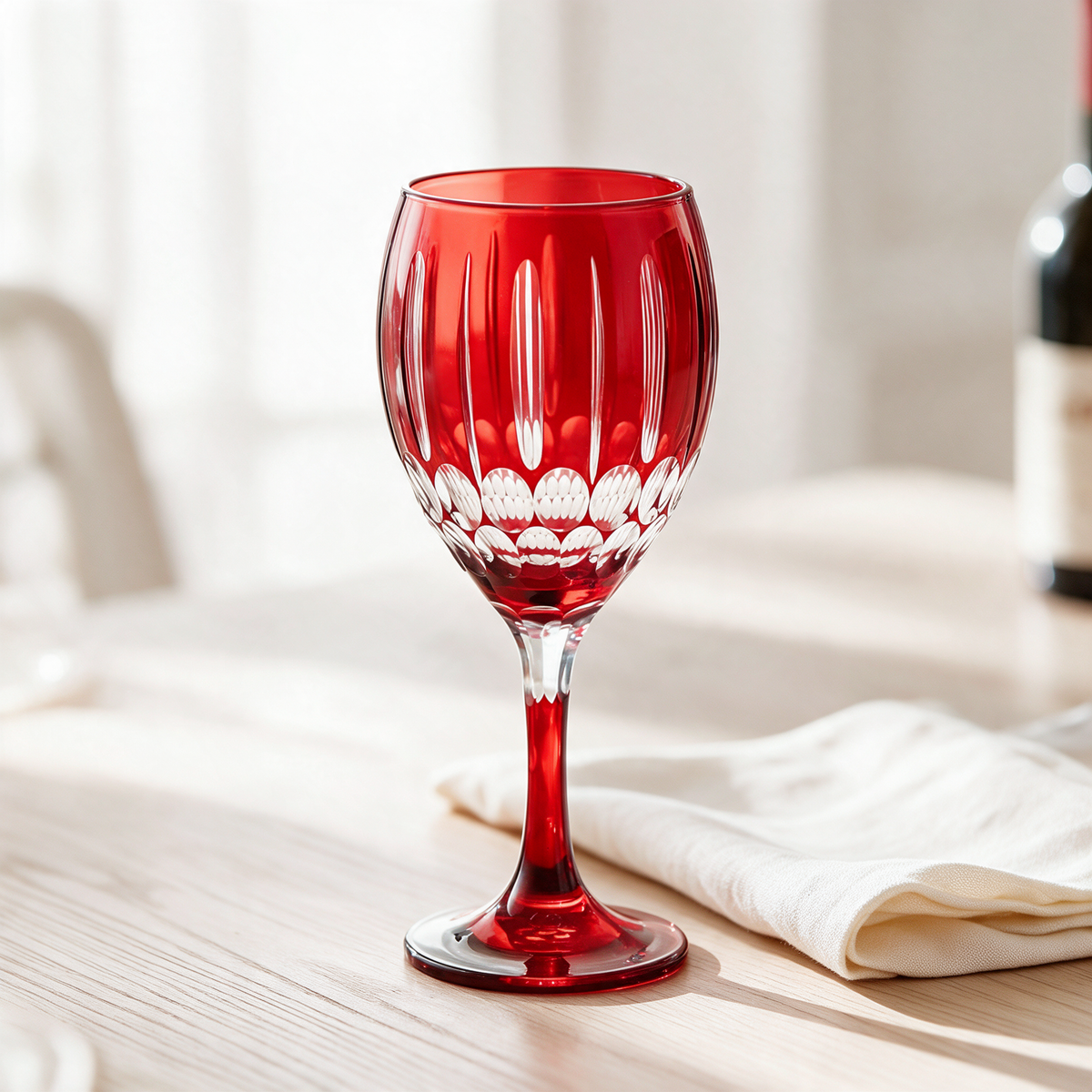 Mayfair Cut Crystal Wine Glass - Margerie Crystal USA