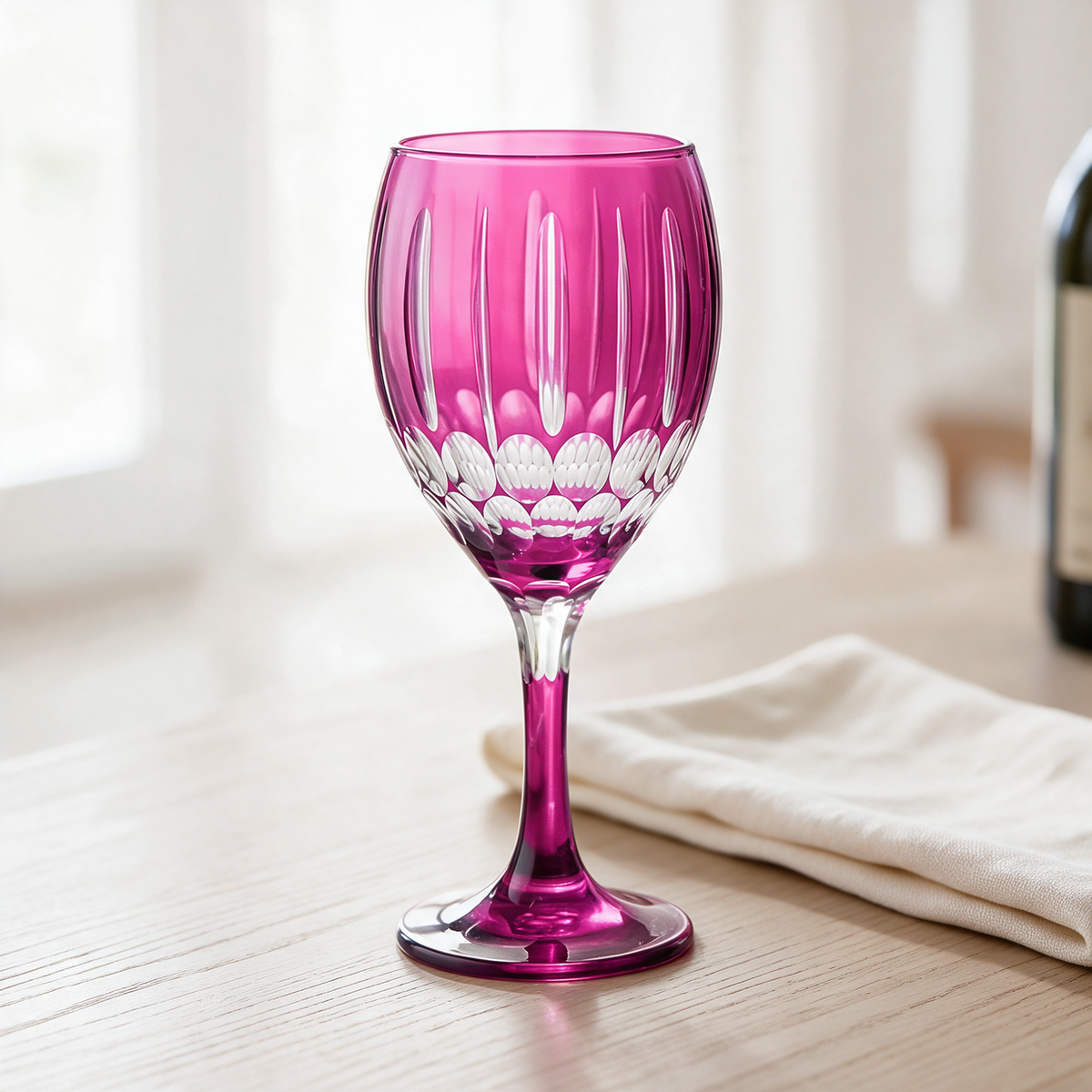 Mayfair Cut Crystal Wine Glass - Margerie Crystal USA