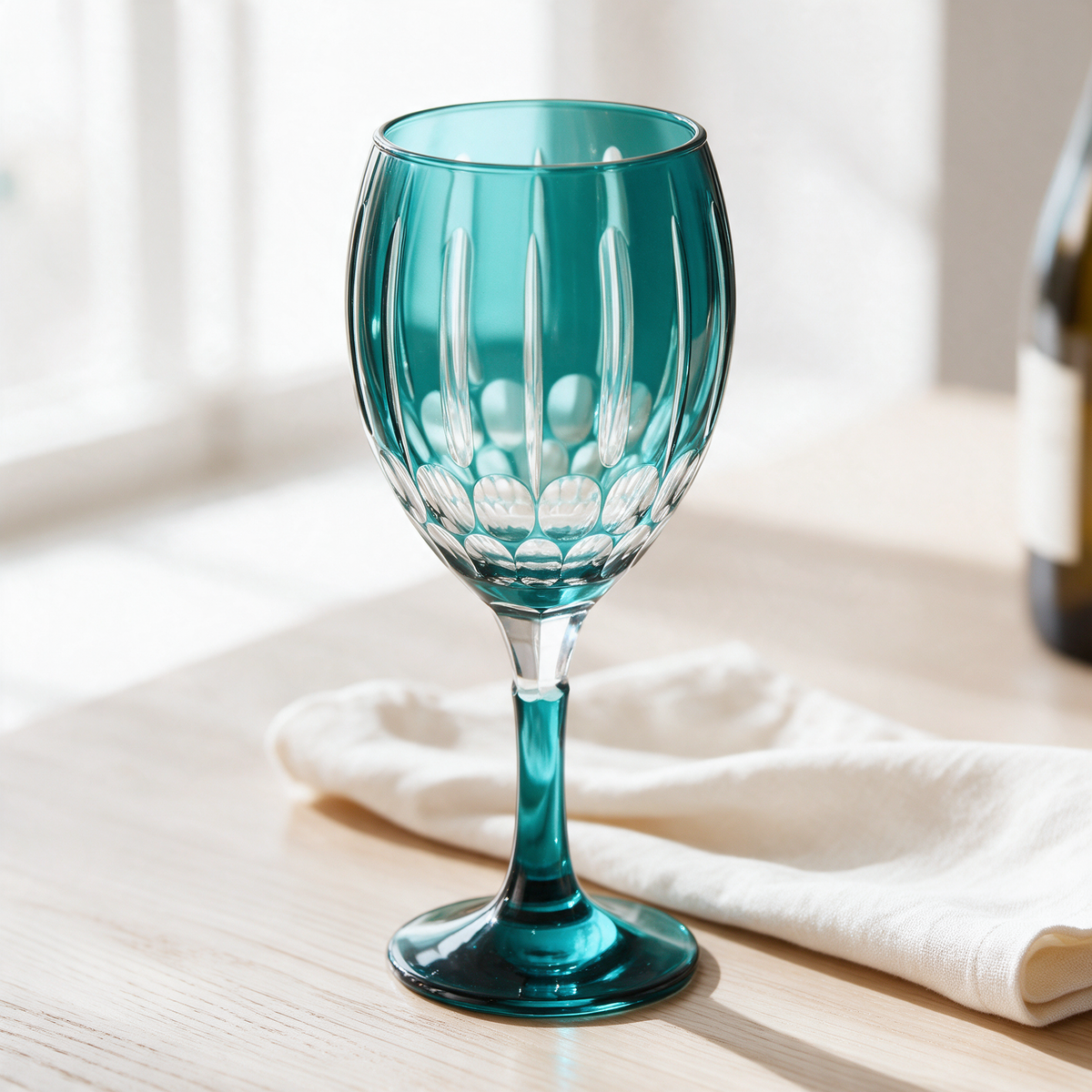 Mayfair Cut Crystal Wine Glass - Margerie Crystal USA