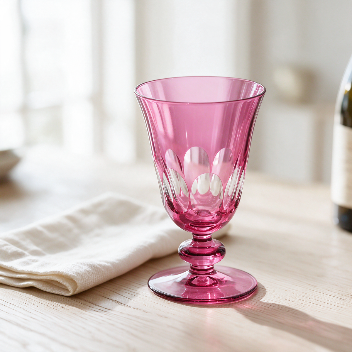 Nora Cut Crystal Wine Goblet - Margerie Crystal USA