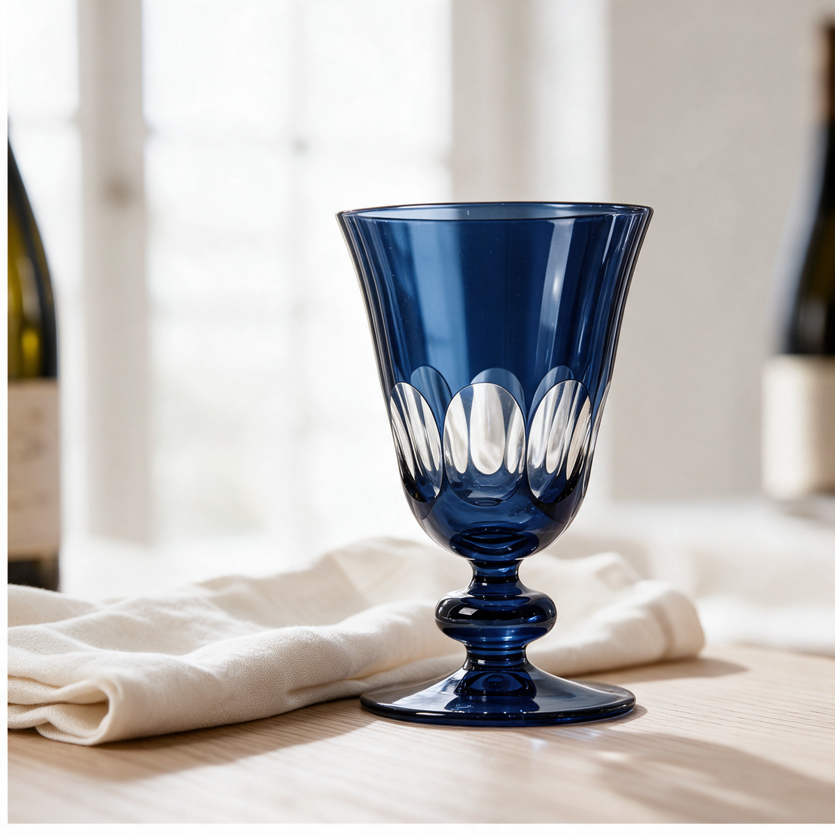 Nora Cut Crystal Wine Goblet - Margerie Crystal USA