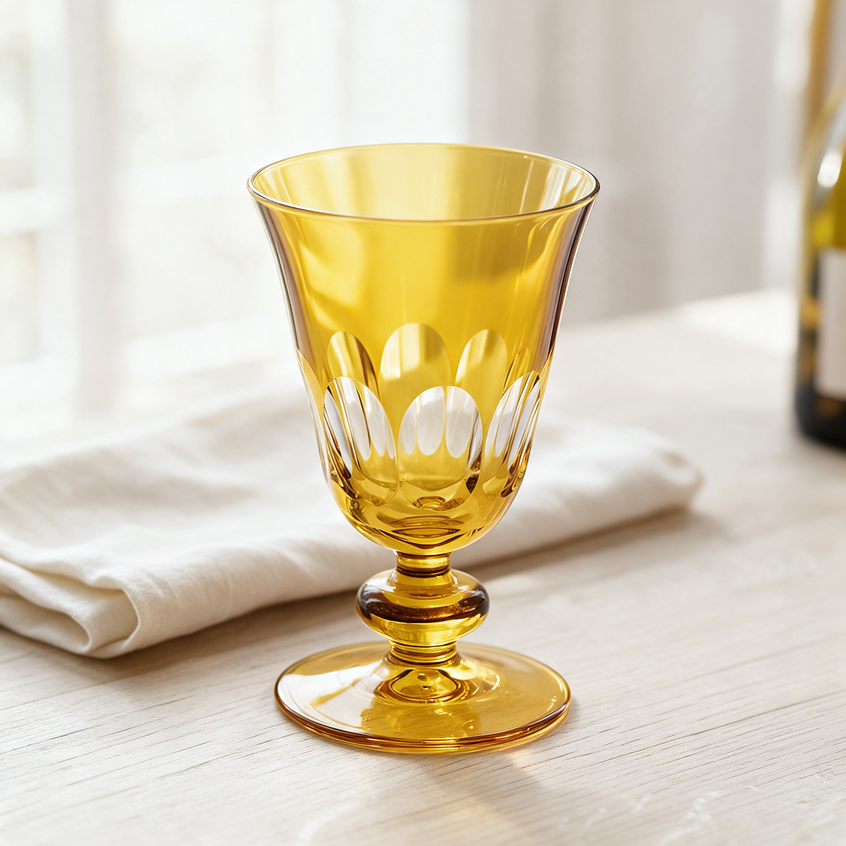 Nora Cut Crystal Wine Goblet - Margerie Crystal USA