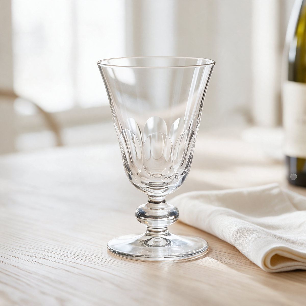 Nora Cut Crystal Wine Goblet - Margerie Crystal USA