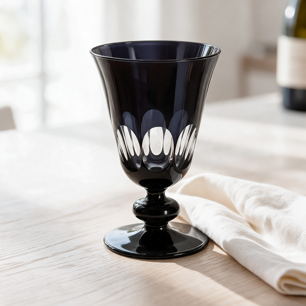 Nora Cut Crystal Wine Goblet - Margerie Crystal USA
