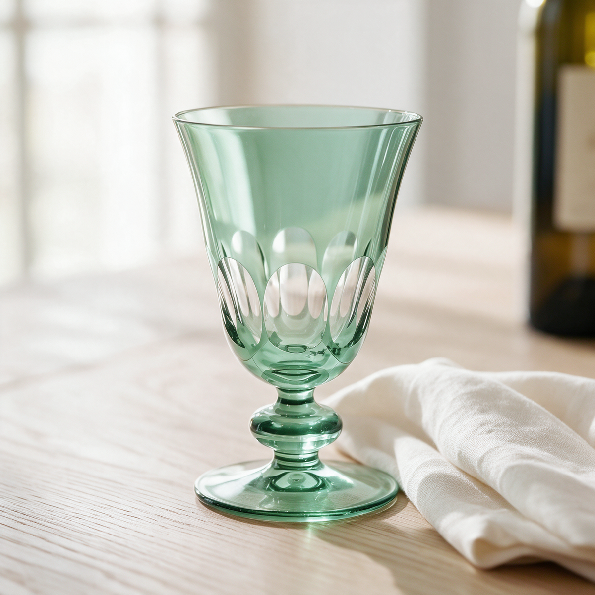 Nora Cut Crystal Wine Goblet - Margerie Crystal USA
