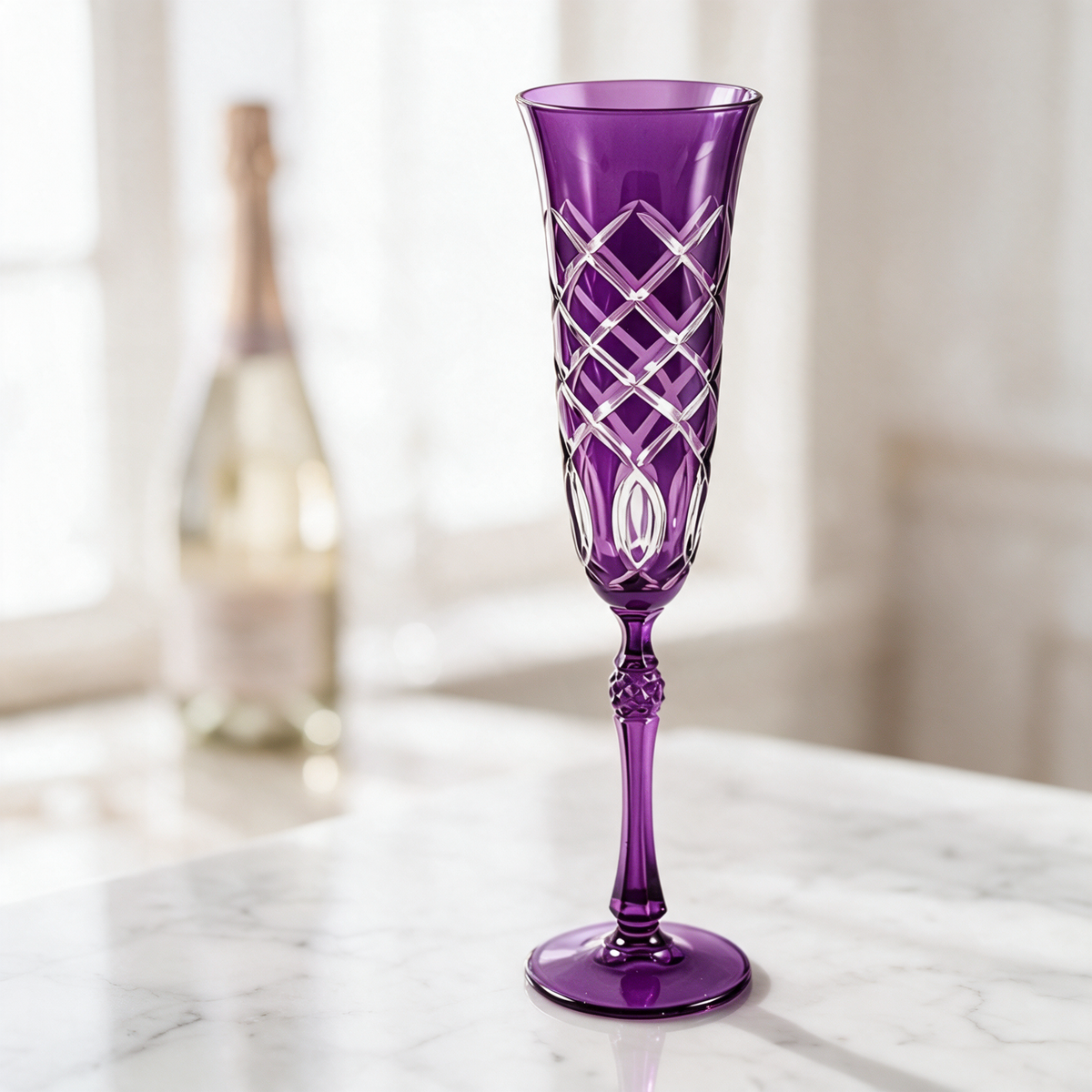 Heritage Champagne Flute - Margerie Crystal USA