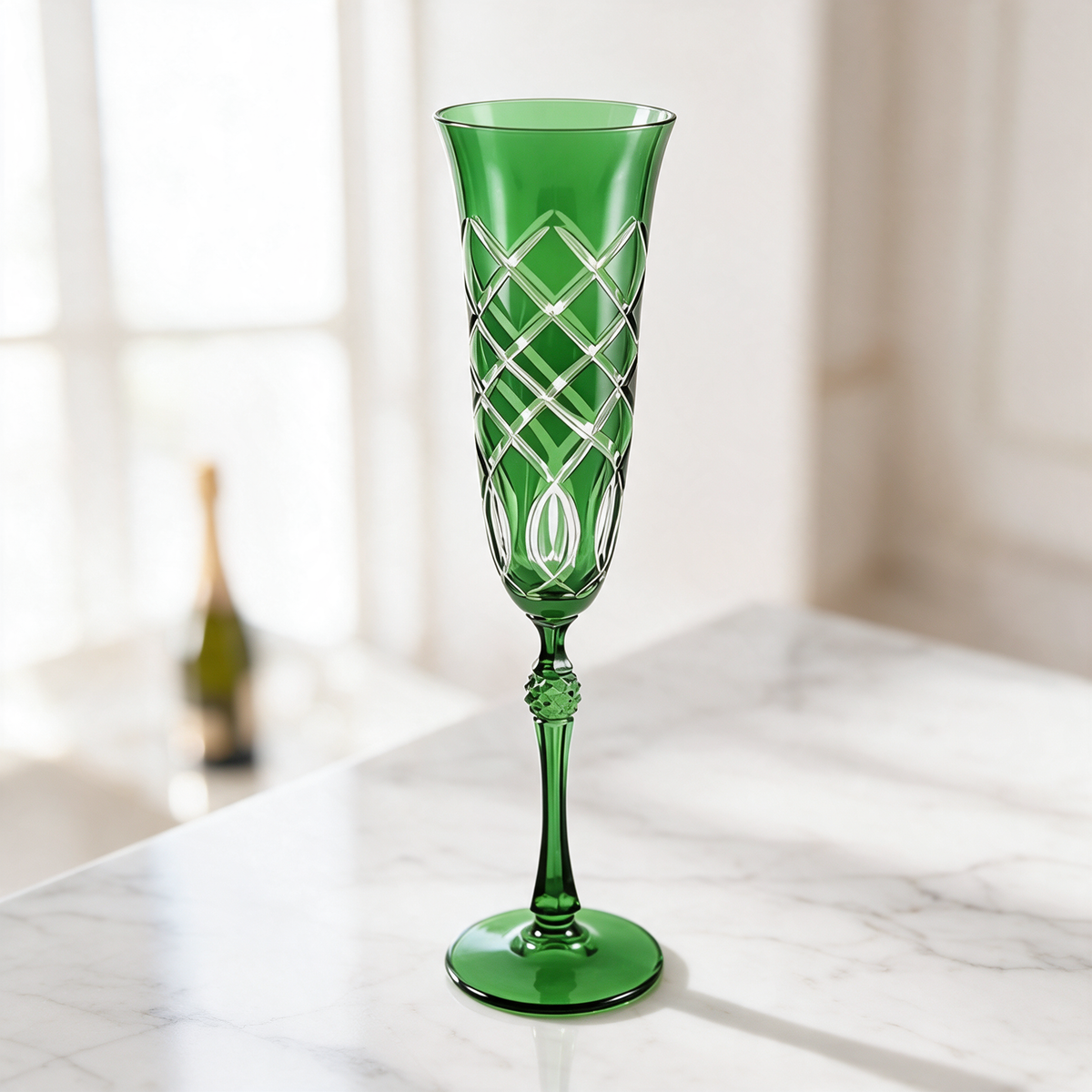 Heritage Champagne Flute - Margerie Crystal USA