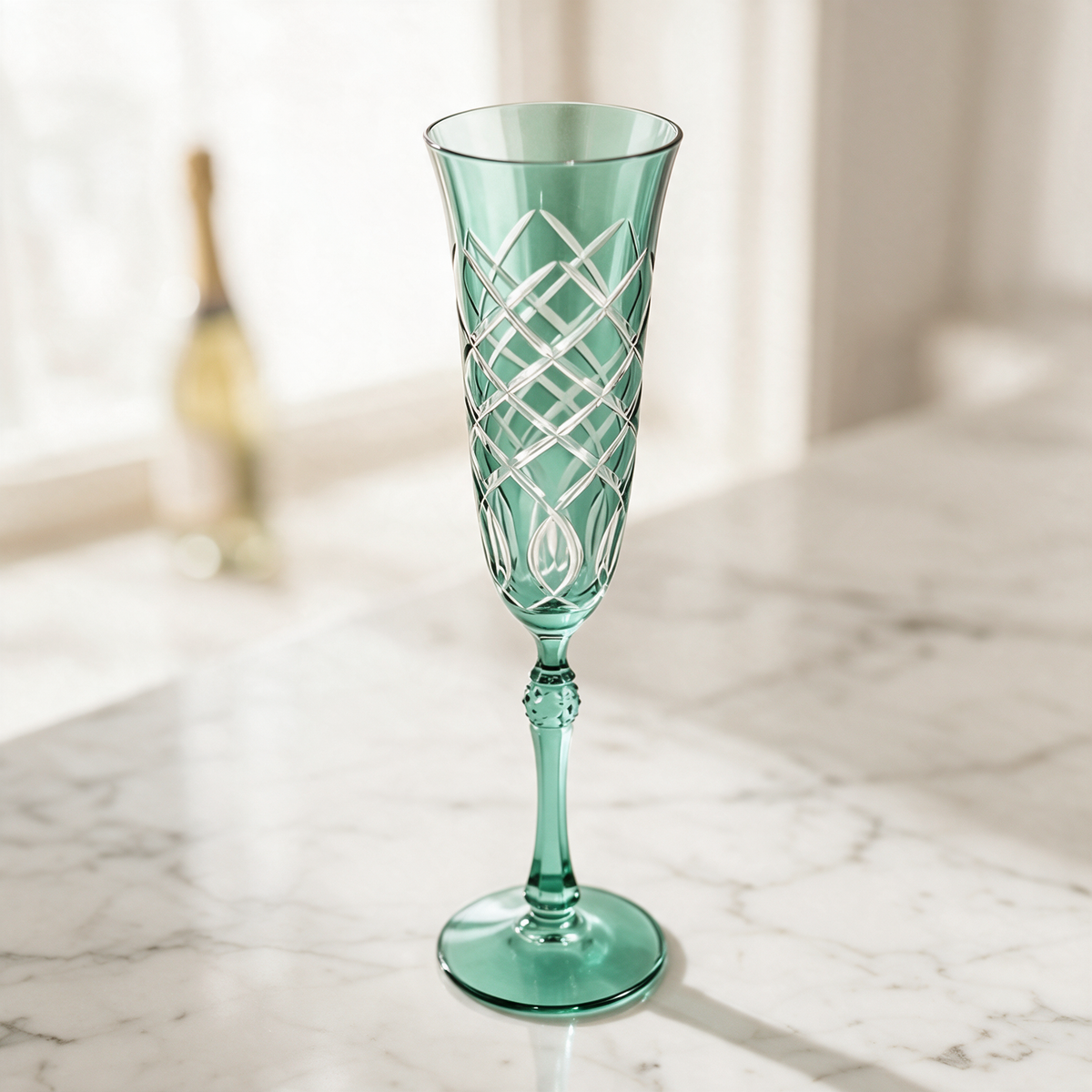 Heritage Champagne Flute - Margerie Crystal USA