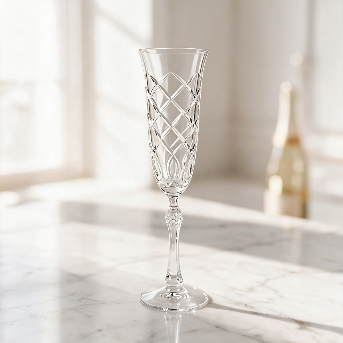 Heritage Champagne Flute - Margerie Crystal USA