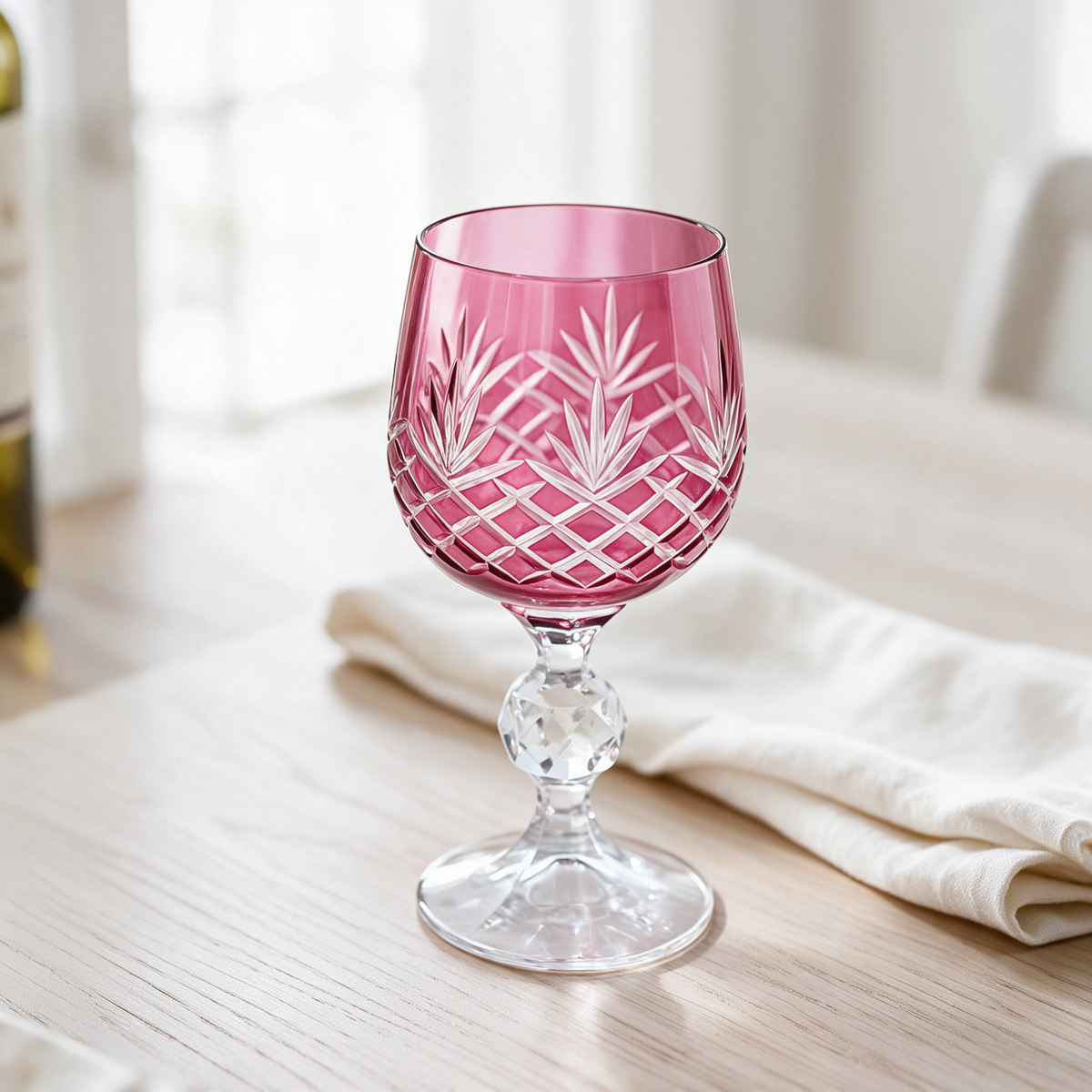 Ara Cut Crystal Wine Goblet