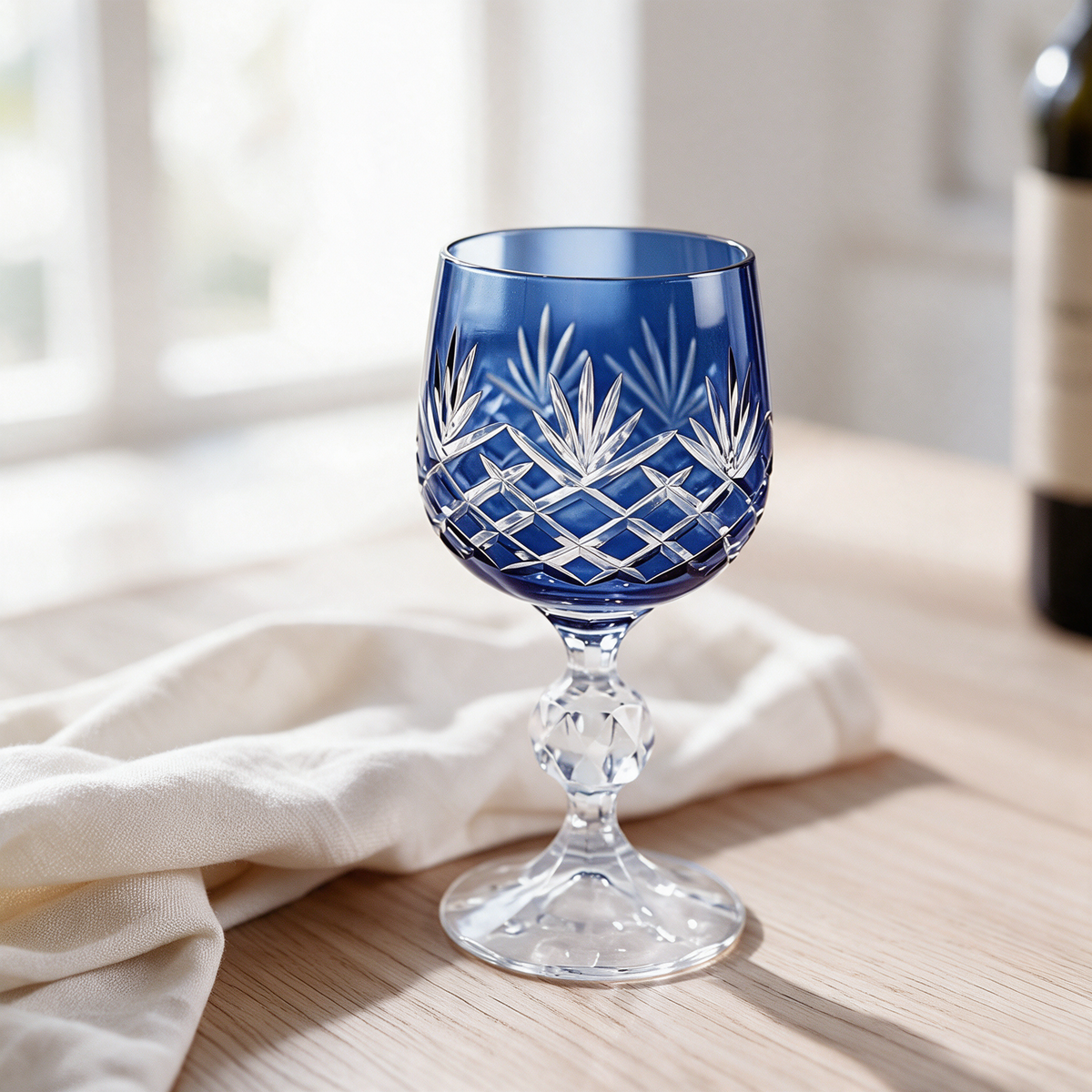 Ara Cut Crystal Wine Goblet