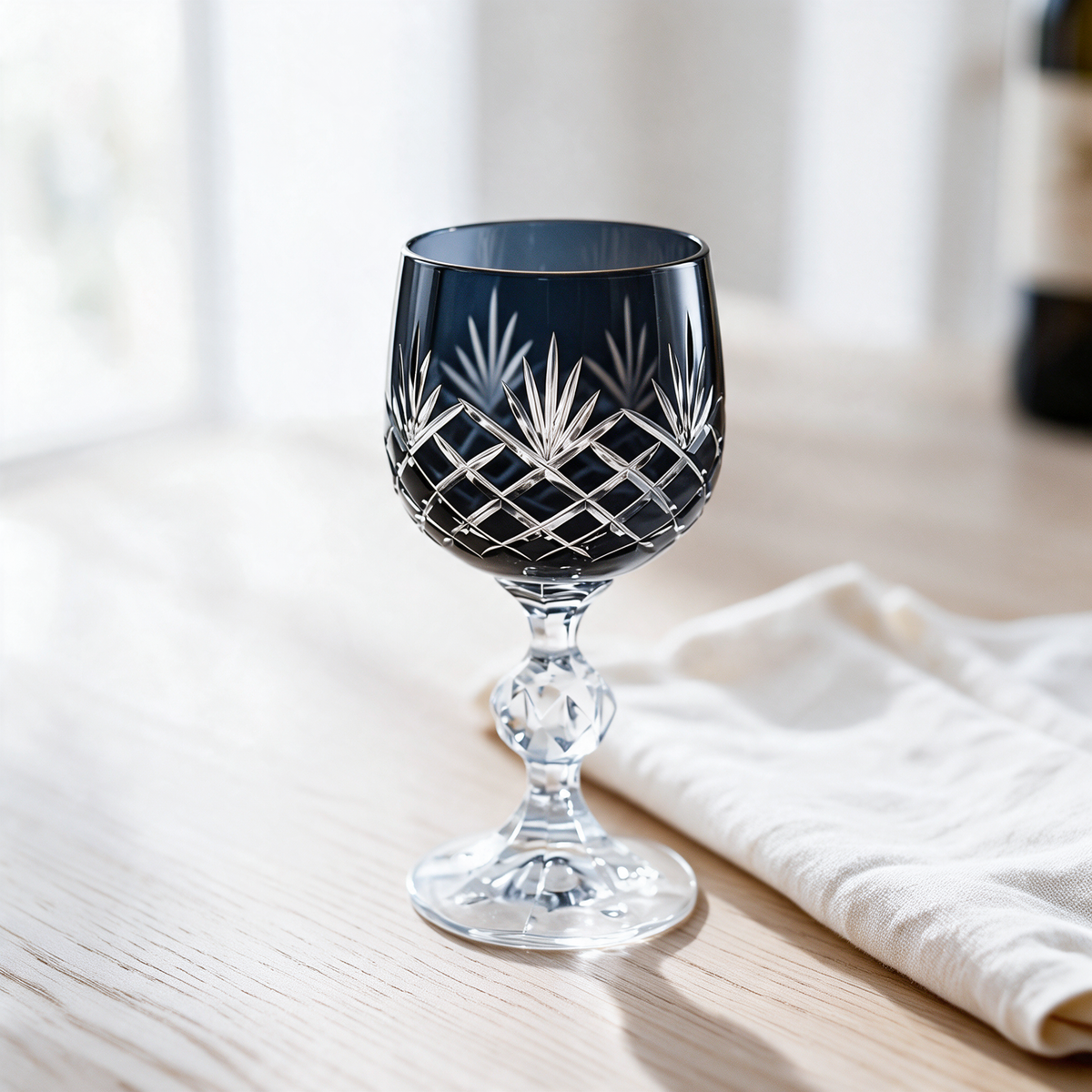 Ara Cut Crystal Wine Goblet