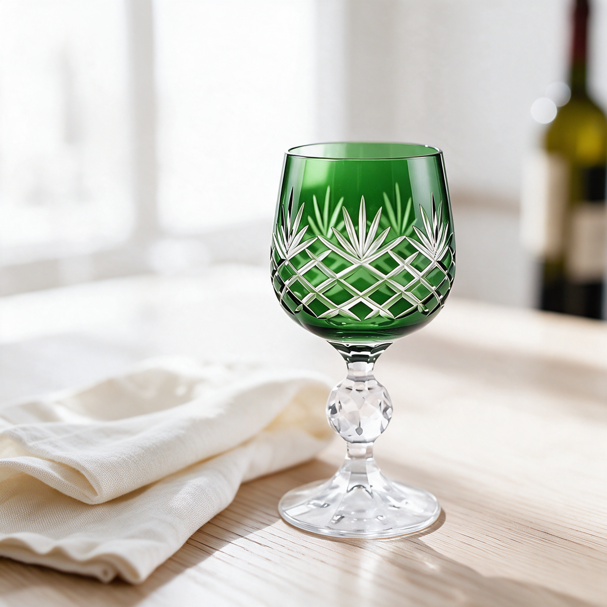 Ara Cut Crystal Wine Goblet