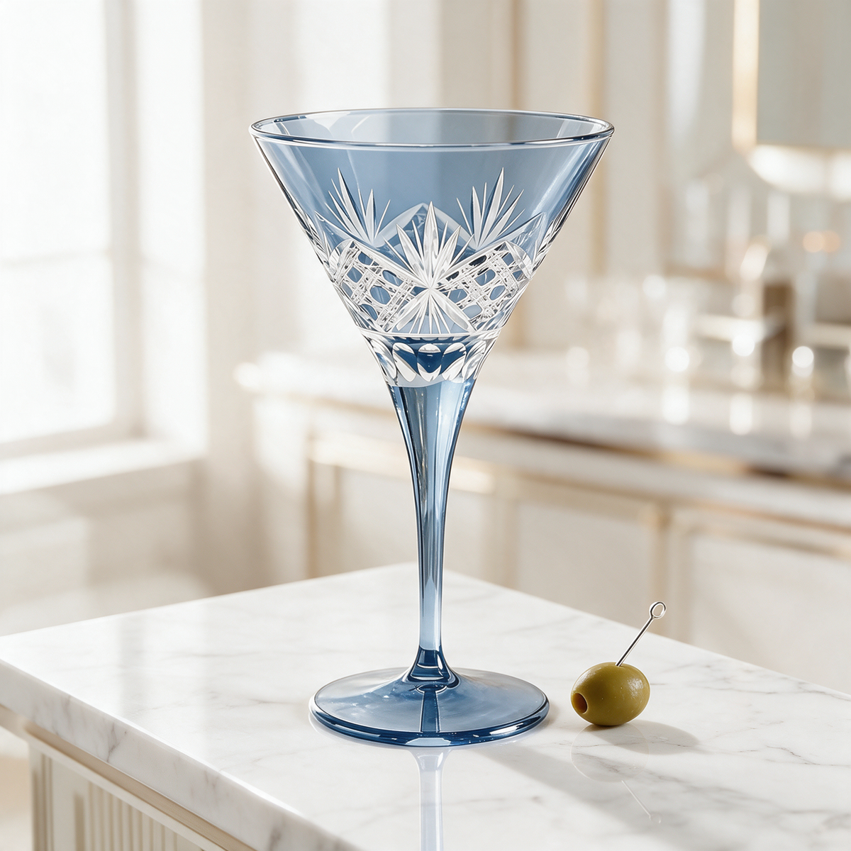 Victorian Cut Martini Glass
