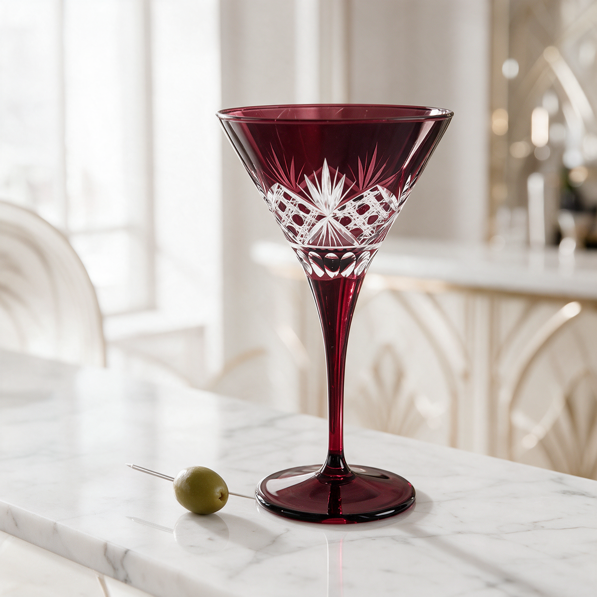 Victorian Cut Martini Glass