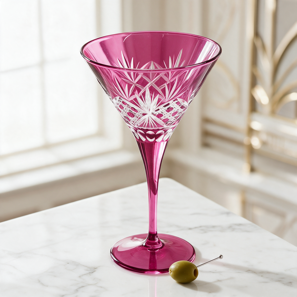 Victorian Cut Martini Glass