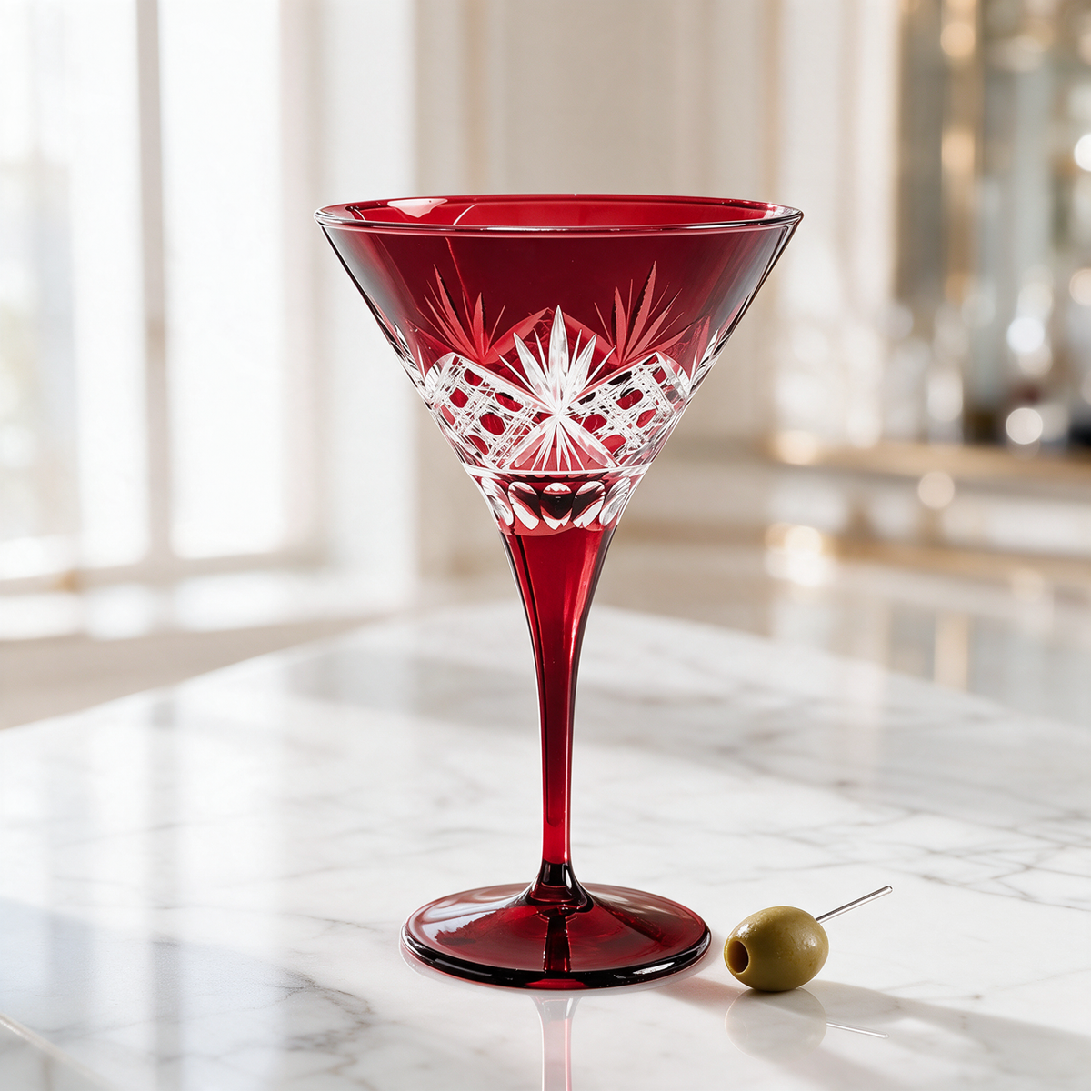 Victorian Cut Martini Glass